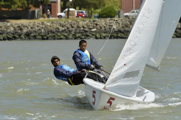Sea Scouts sailing on junior boats